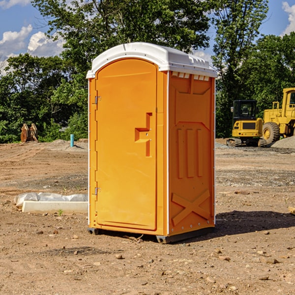 can i customize the exterior of the portable toilets with my event logo or branding in Rumsey